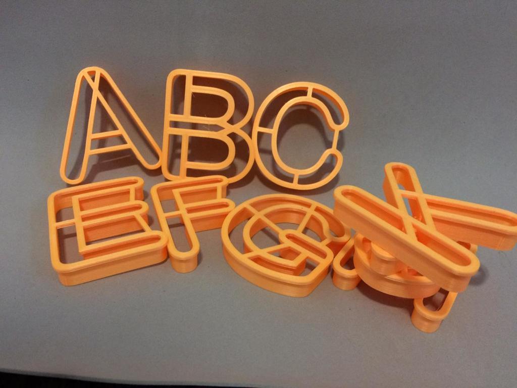 ALPHABET LETTERS COOKIE CUTTERS