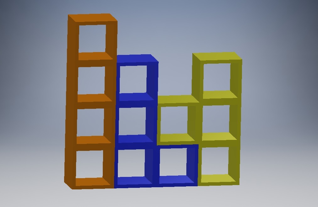 Tetris Themed Shelves