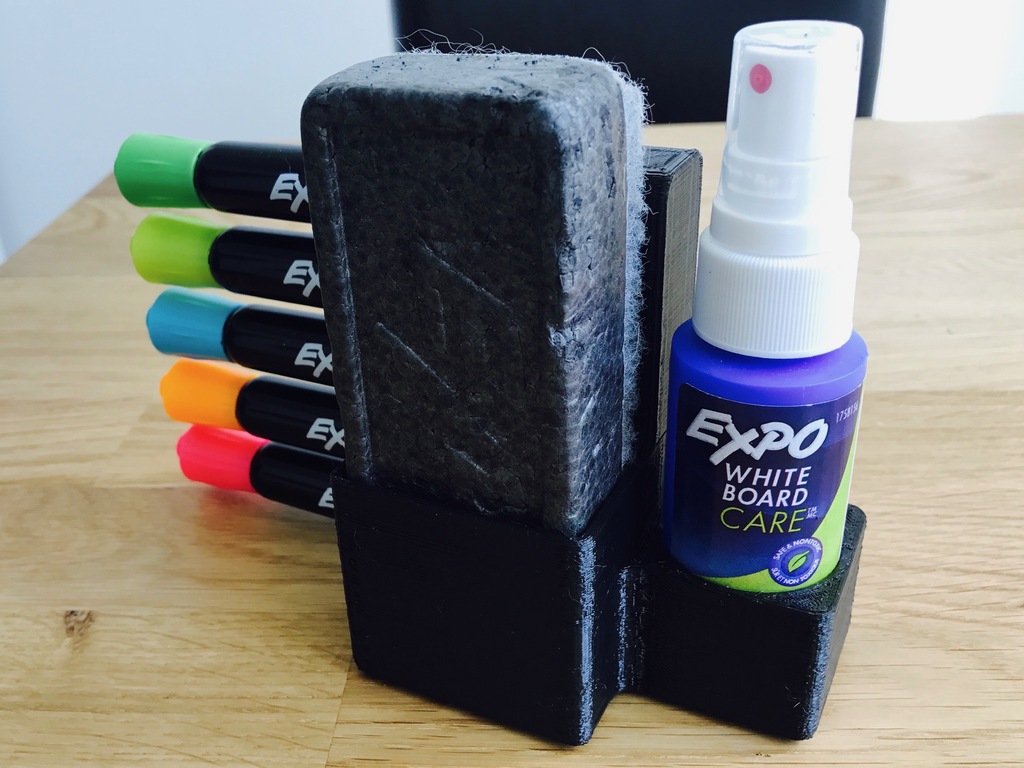 Expo Markers, Eraser and Cleaner Spray Holder