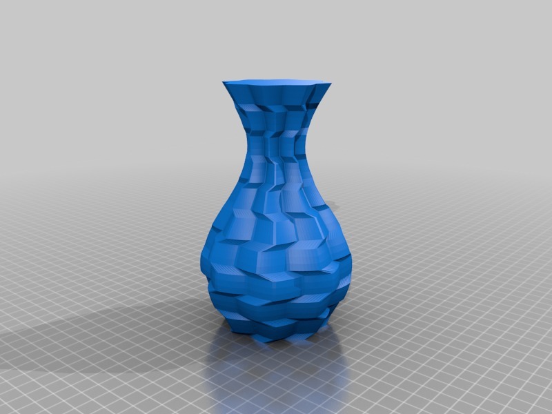 Vase with chess ordered layers