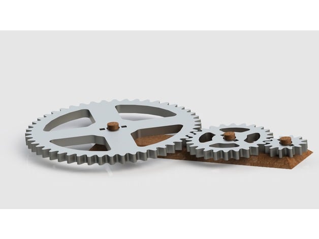 EASY TO PRINT: Educational 4:1 Gear Ratio Example