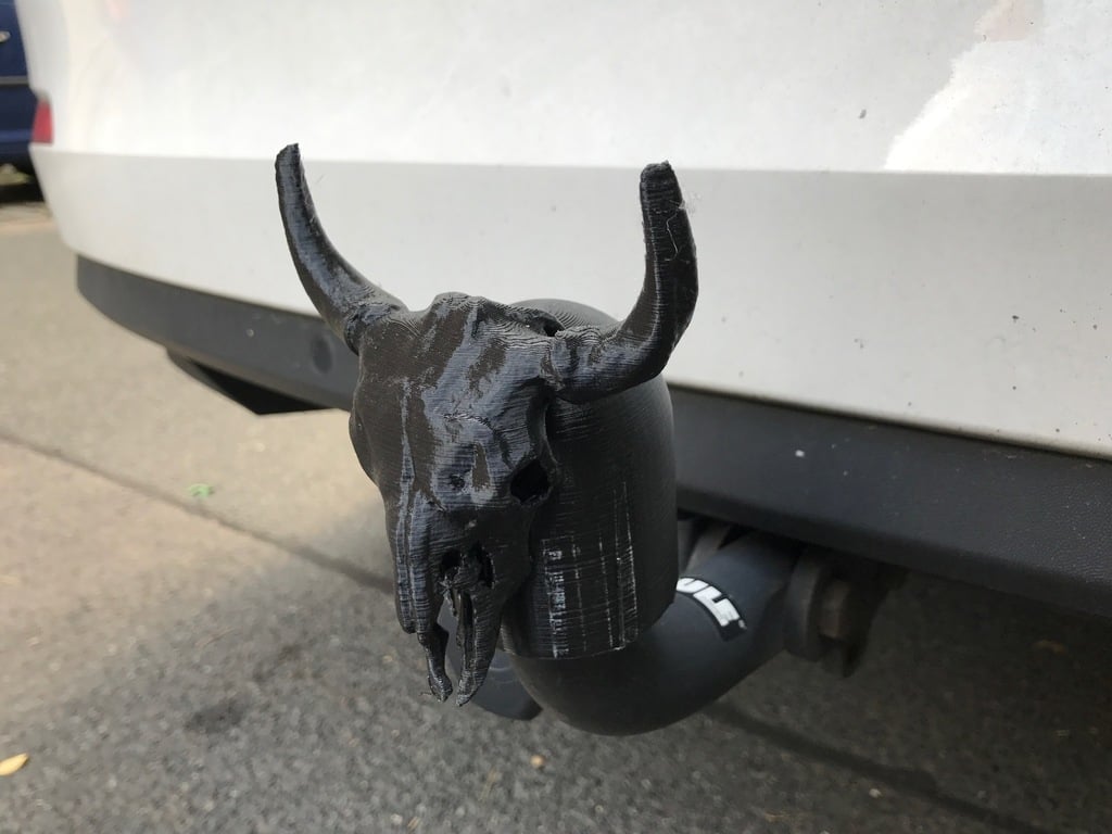 Towbar cap with bison skull