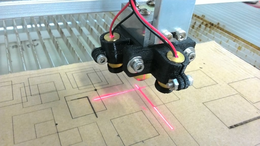 Cross-pointer for a DIY CO2 laser cutter