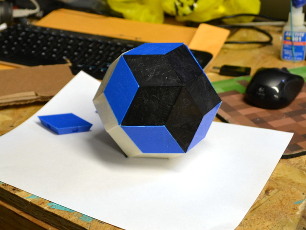 Rhombic Triacontahedron Magnetic Tile