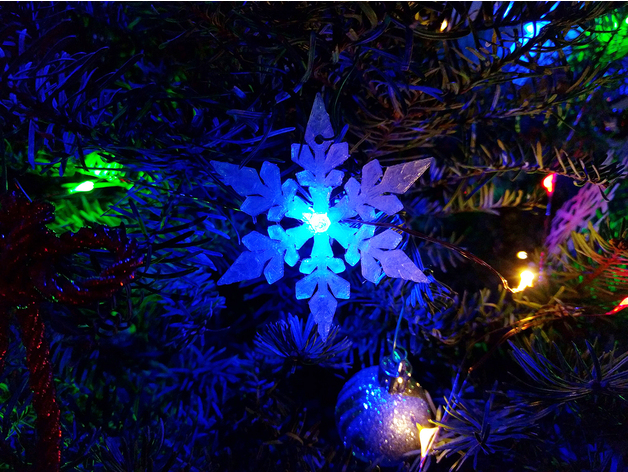 Christmas Tree Star and Snowflake Ornament
