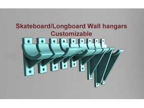 Customizable Skateboard wall hangar