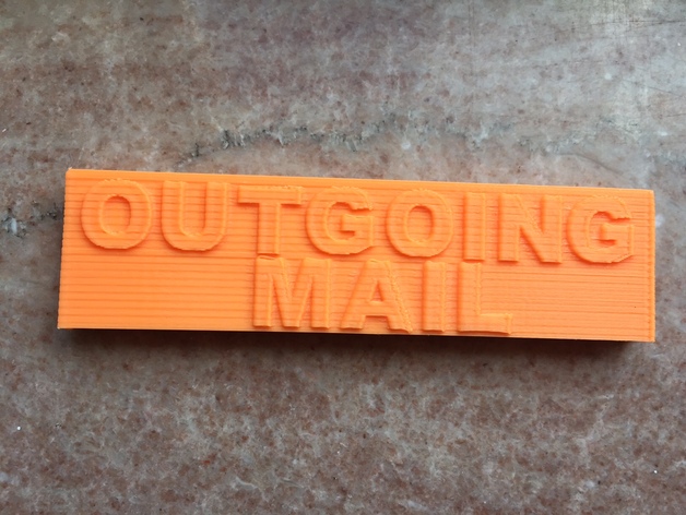 Wall Mount Mail Box OUTGOING MAIL Clip