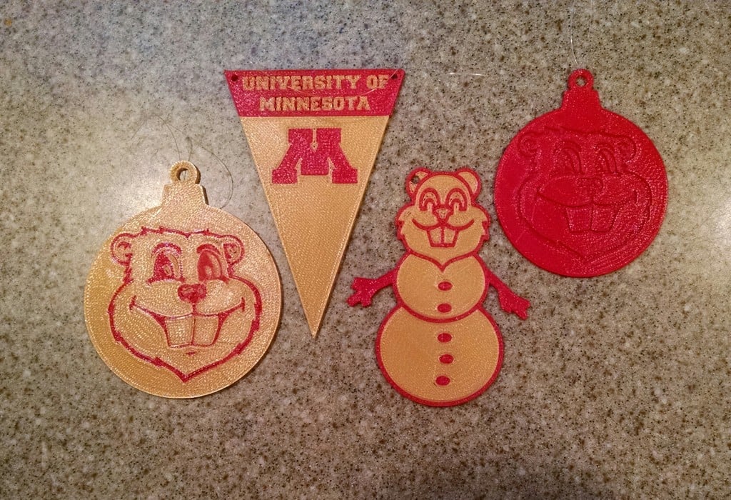University of Minnesota Flat Ornaments
