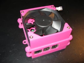 Raspberry Pi 2 B case plus fan mount