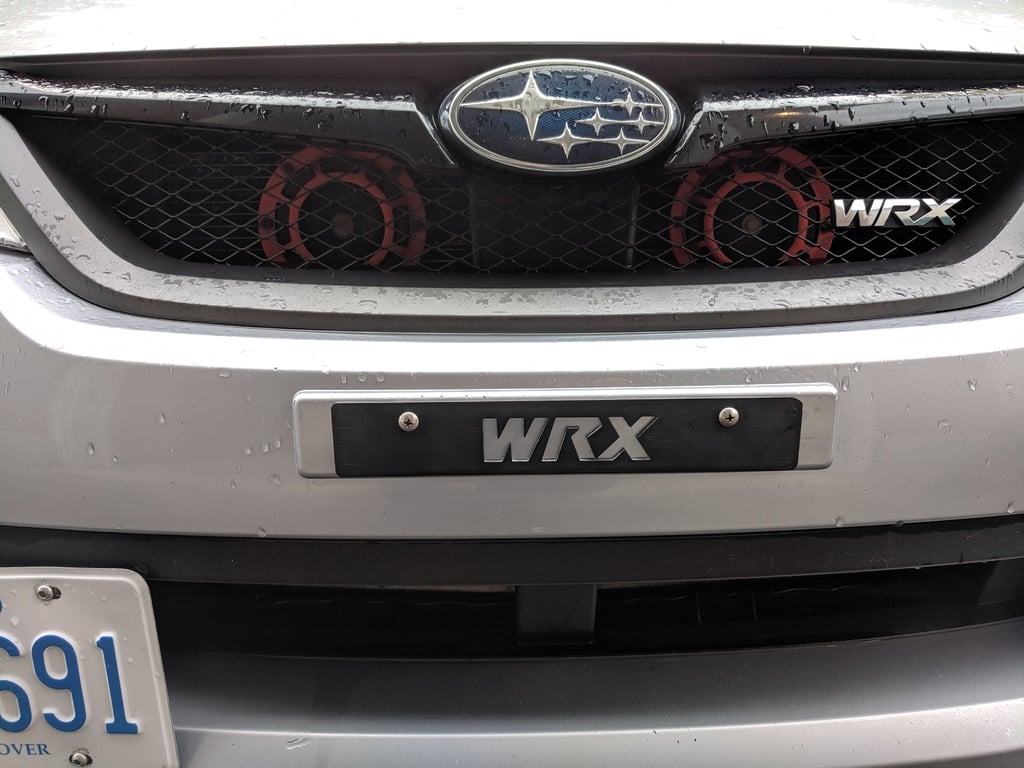 WRX Front License Plate Delete