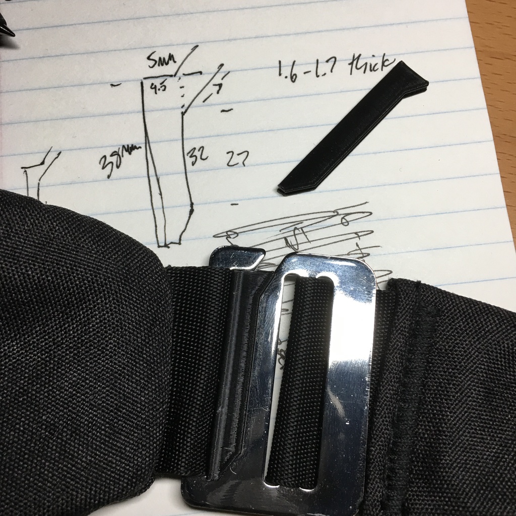sling bag clip lock mechanism insert