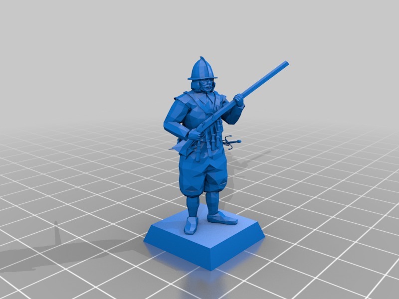 Armored musketeer 28 mm