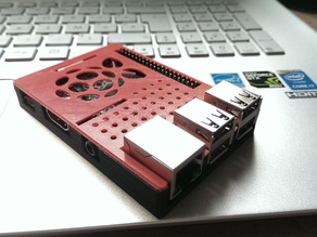 Raspberry Pi case (model B+ / 2 / 3) 3D model