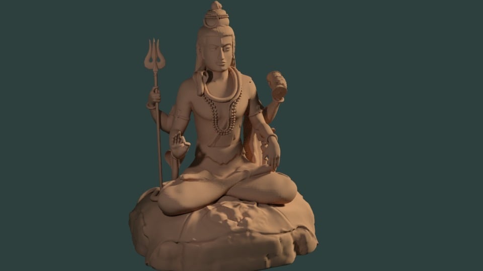 Statue of Shiva in the lotus position at Murudeshwar
