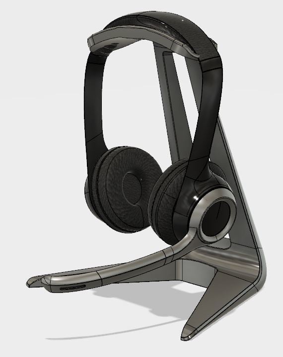 Headphone Stand (Re-modeled Makerbot stand)
