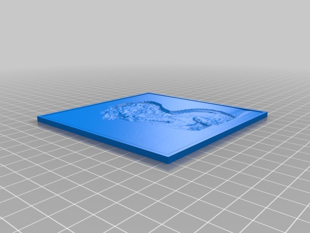 Litophane of a 3D print. (3d printception)