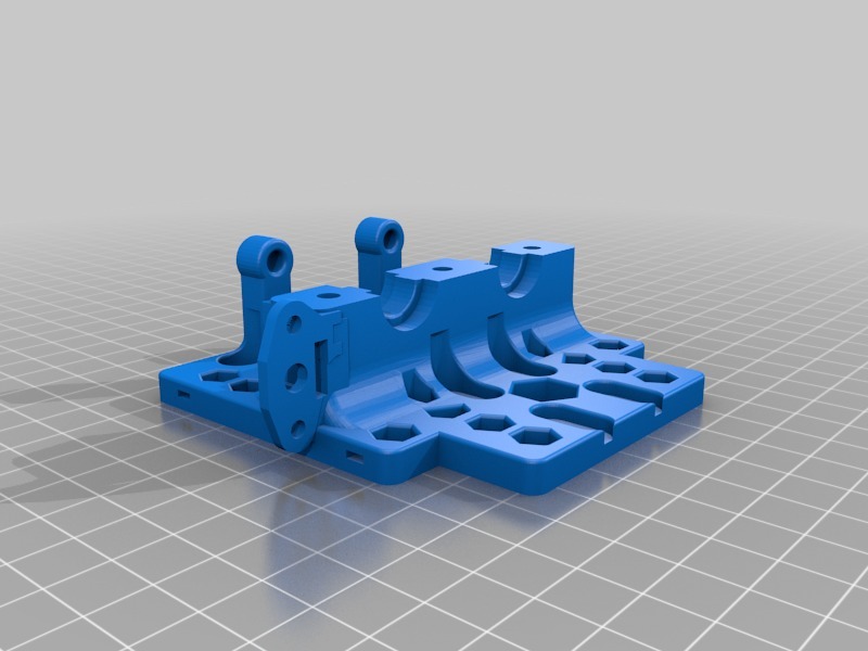 Plate with BLTouch Mount for  Anet A8 And Clones Compact Dual Extruder Carriage
