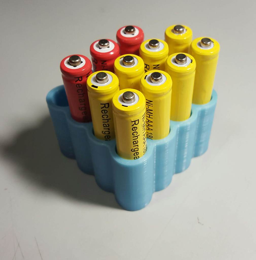 Stackable AAA battery holder (Triple A)