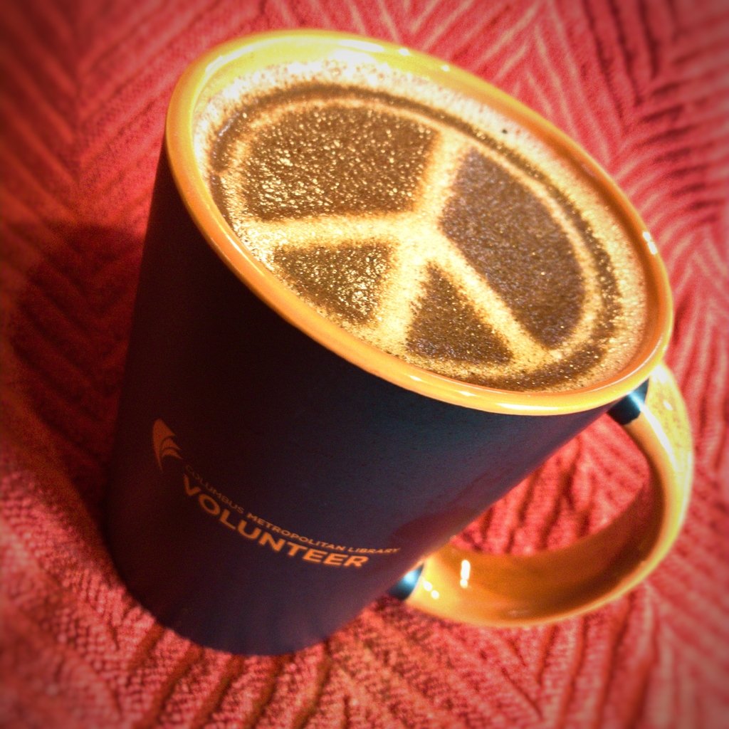 Coffee Stencil - Peace Symbol