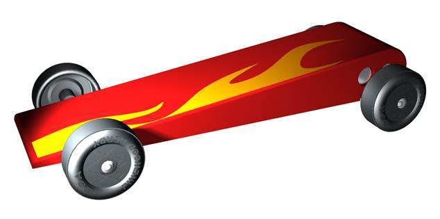 The Flying Wedge Pinewood Derby Car and Template