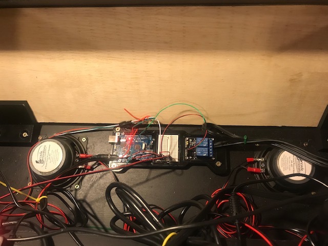Arduino, Breadboard, and Relay Mount