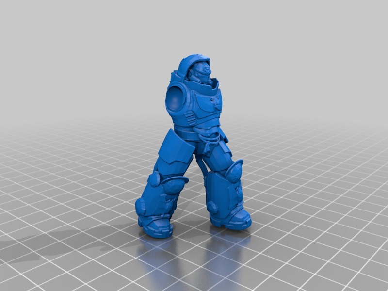 Aggressive Space Soldier (Pose-able)