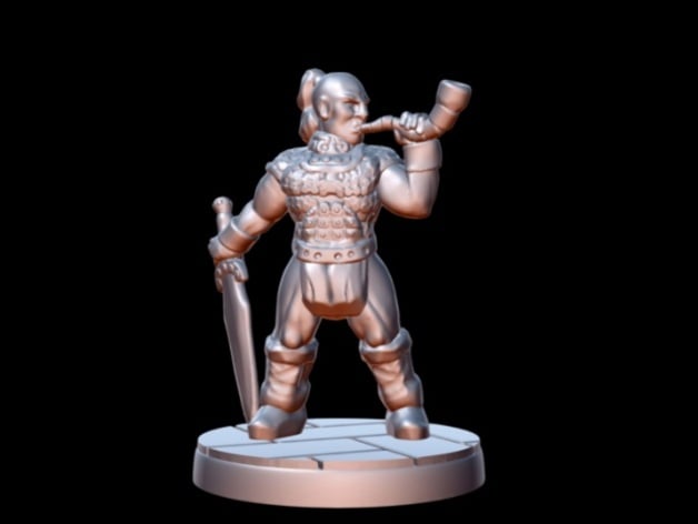 Image of Barbarian Horn Bearer (15mm scale)