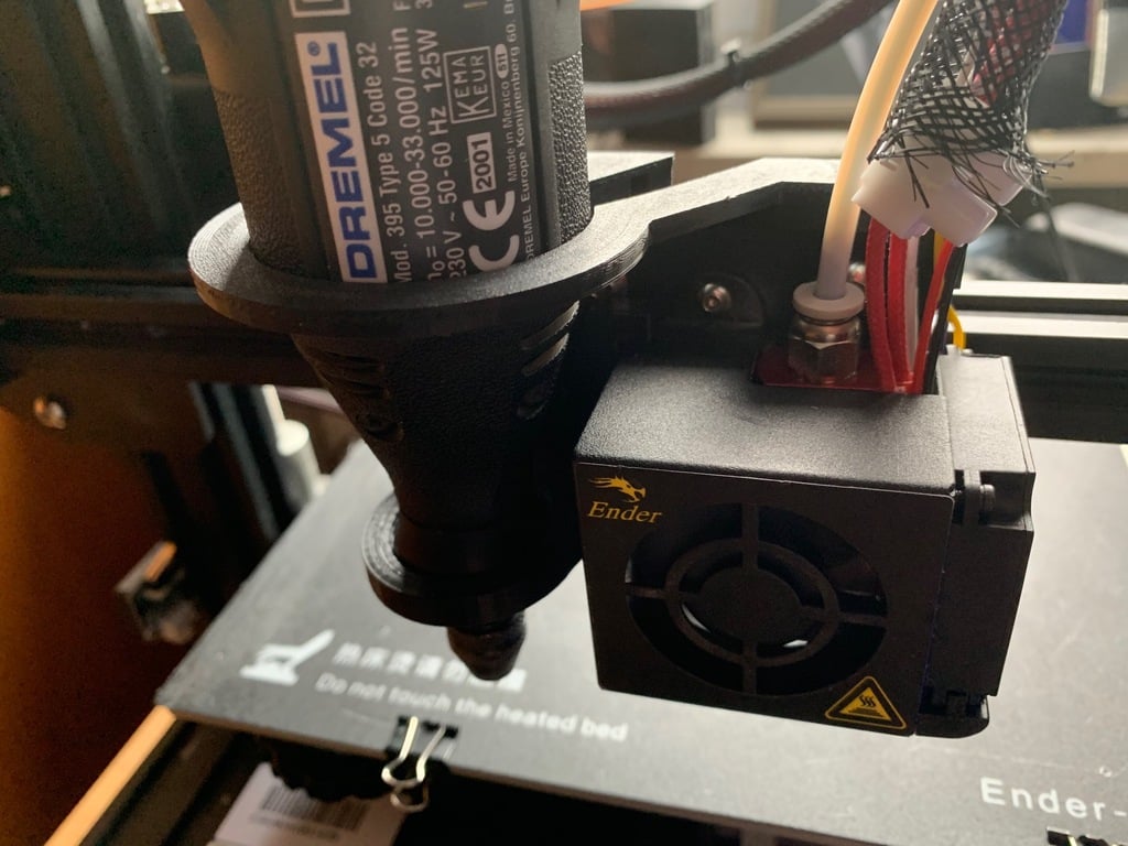 Ender 3 / CR10 clip on Dremel 395 flex mount