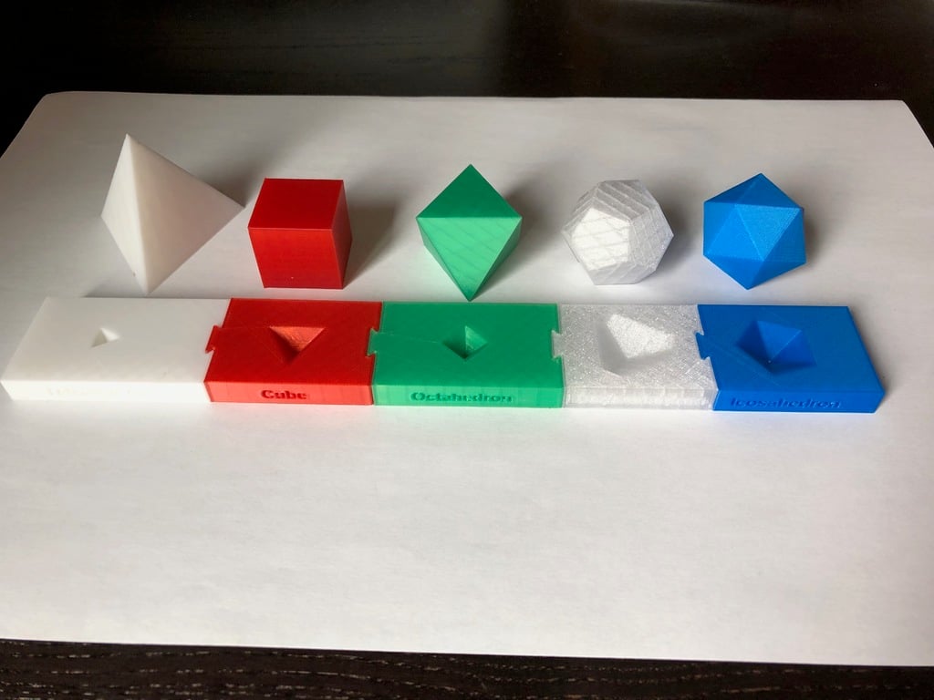 Platonic solids and holder
