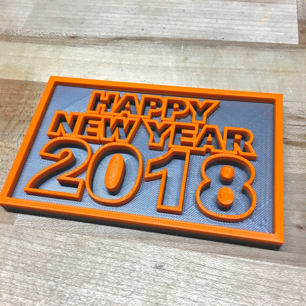 Happy New Year 2018 Plaque
