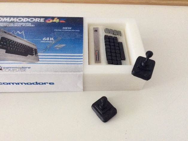 Competition Pro Joystick and Box Inlay for Tiny Commodore 64