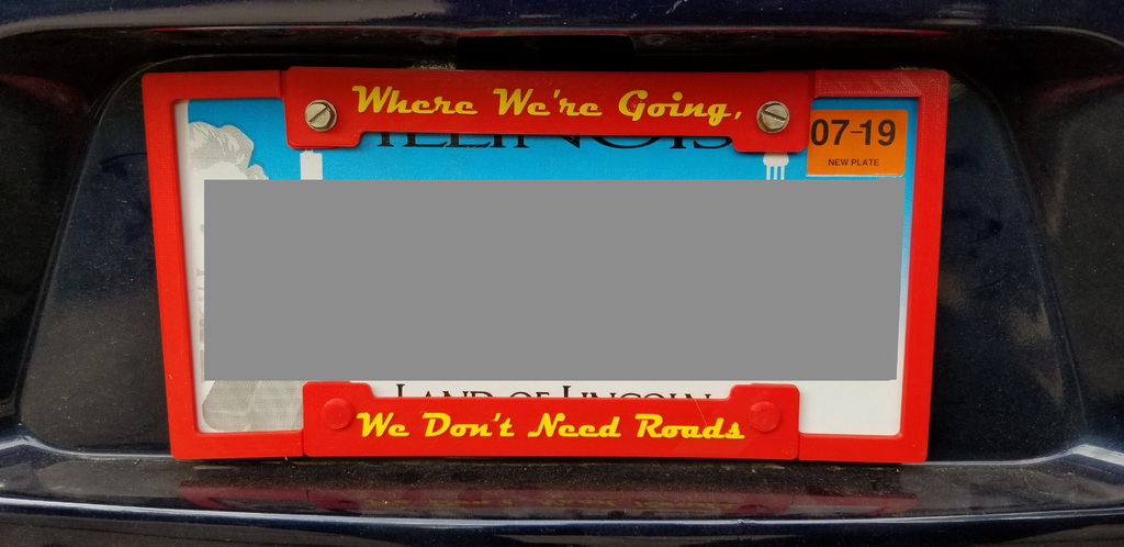 License Plate Frame - Back to the Future