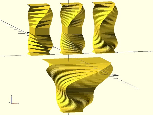 Linear Extrude with Twist as an interpolated function