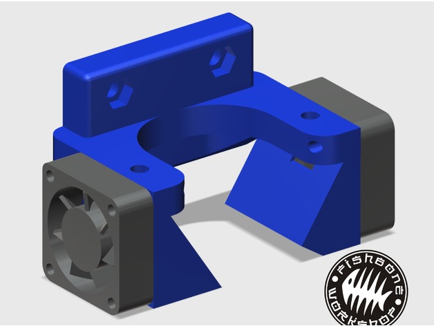 MK8 Extruder mount with 30mm fans (for geeetech i3 pro B)