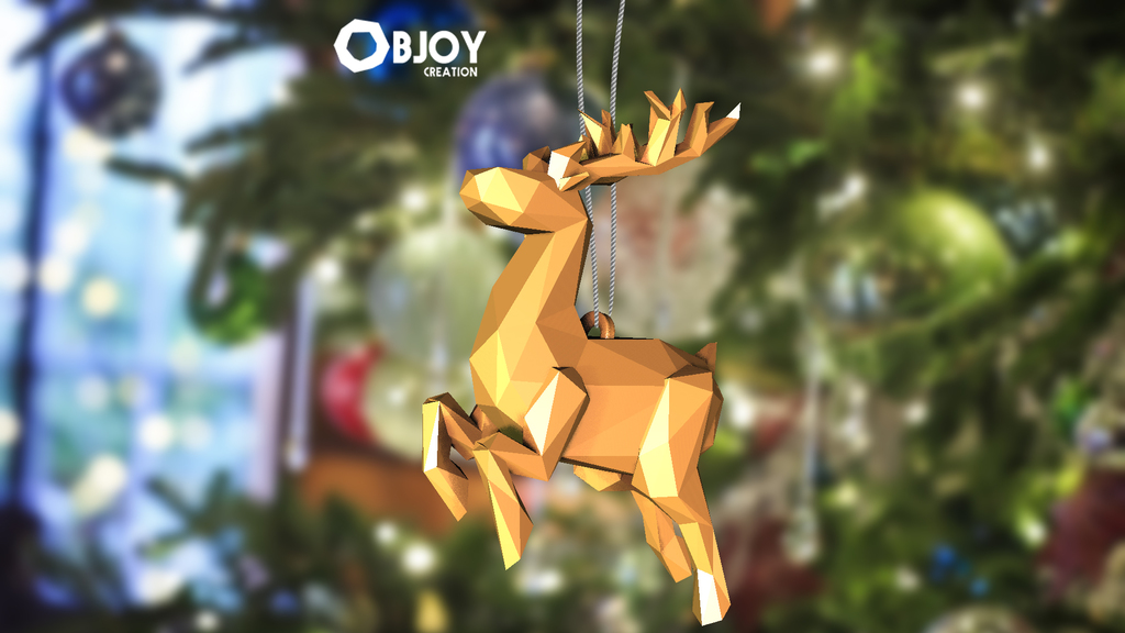 SANTA CLAUS'S REINDEER Lowpoly - by Objoy Creation