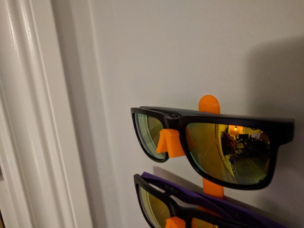 Snap together sunglasses holder