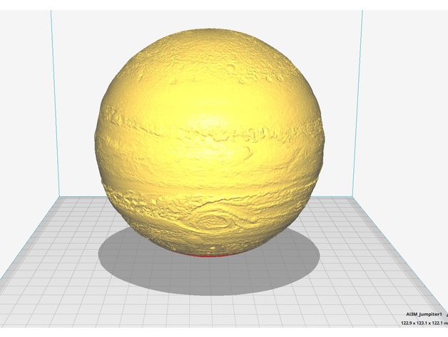Spherical Lithophane Jupiter 12Cm