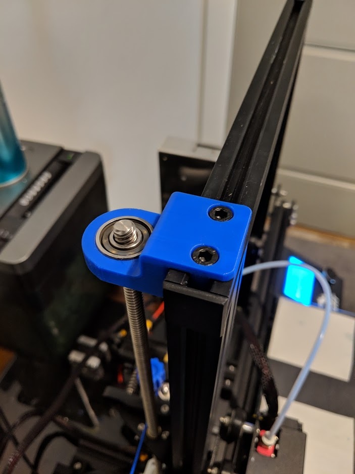 Ender 3 Lead Screw support (no extra hardware needed)