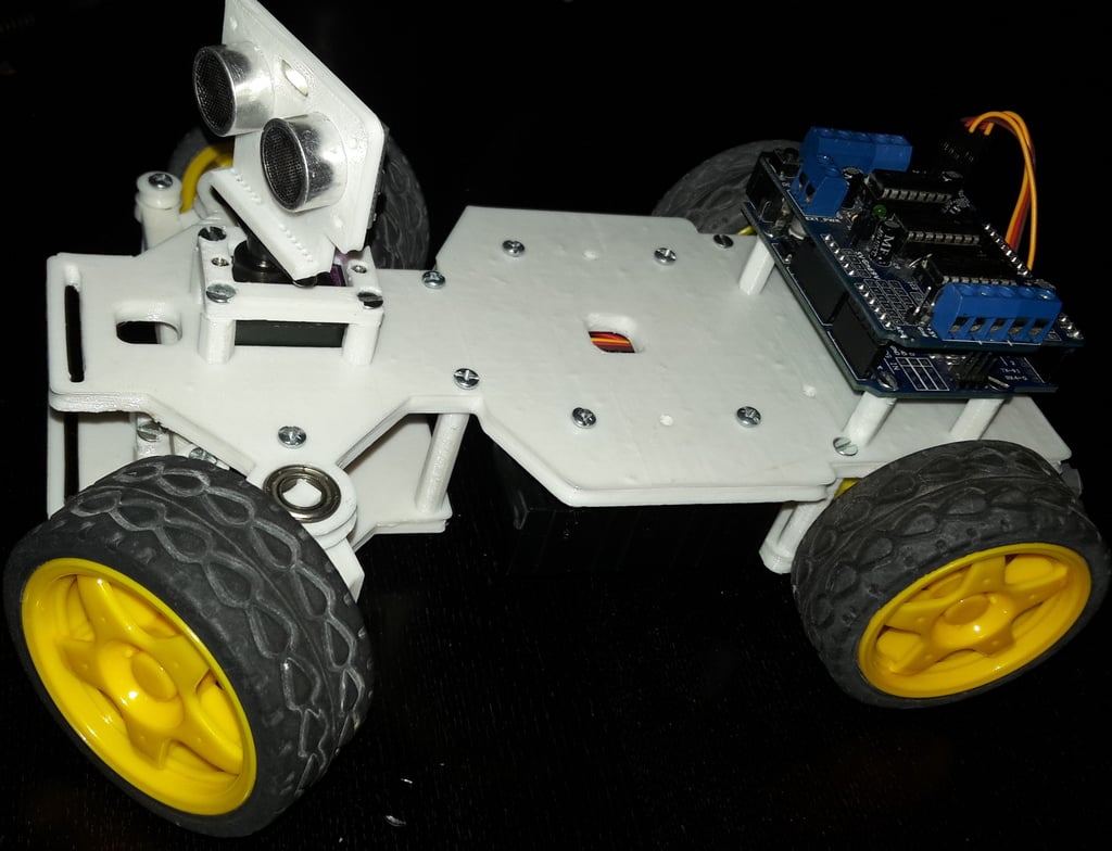 4WD RC Smart Car Chassis for Arduino (or ESP) - Ultrasonic Remix
