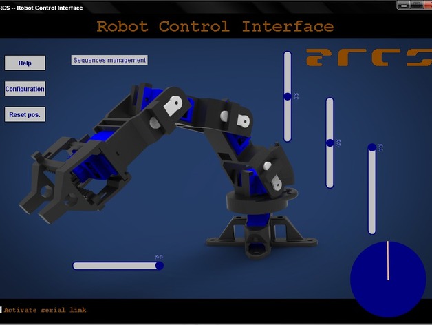 ARCS: software to drive 3dprinted/arduino controlled robotic arms.