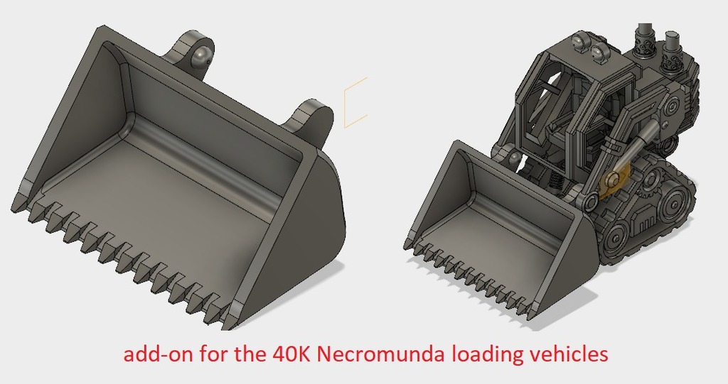 add-on Dozer blade 40K Necromunda loading vehicles