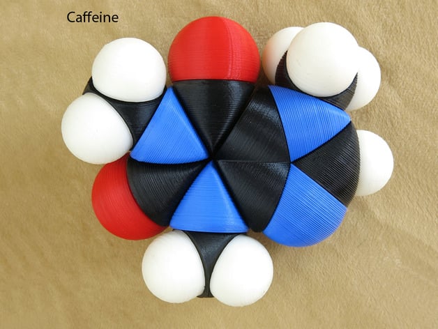 Space-filling molecular models:  Caffeine Adventure Set