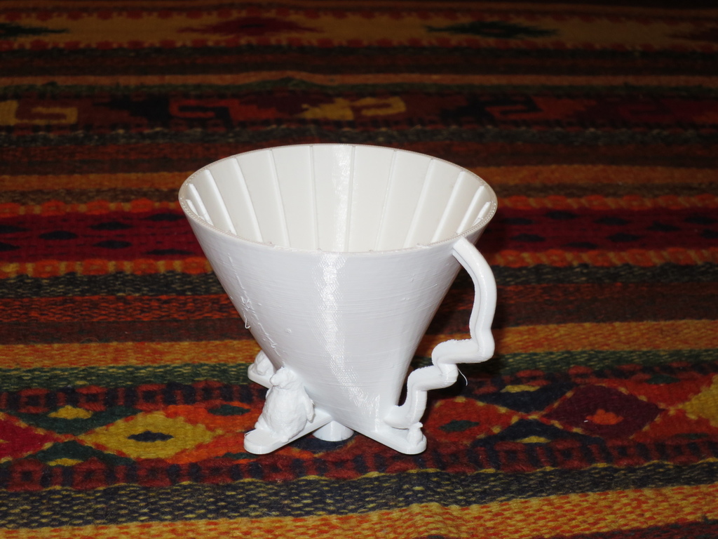 Coffee filter holder for 1x6, 1x4 and 102 size coffee filters
