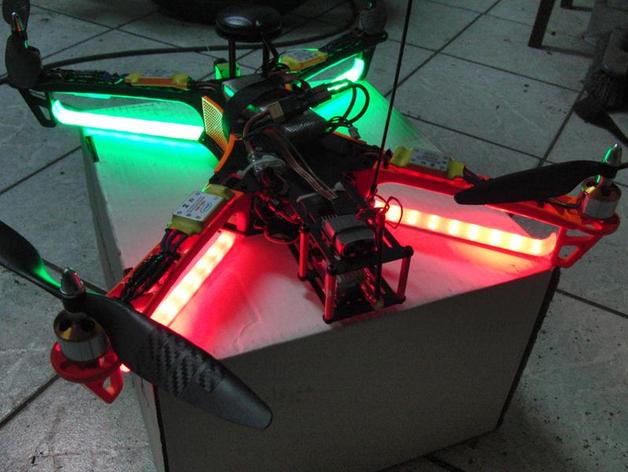 Foldable LED landing gear for copter F450/500