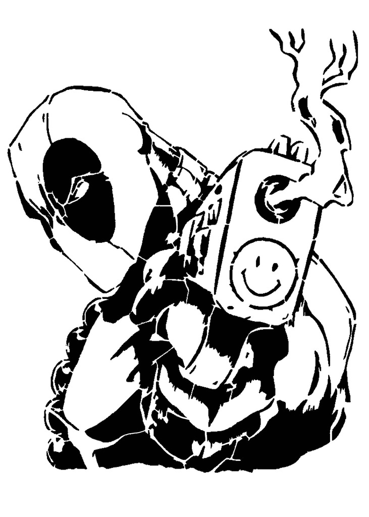 Deadpool stencil 8
