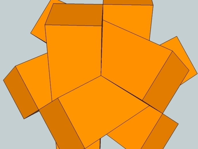Six Piece Diagonal Burr