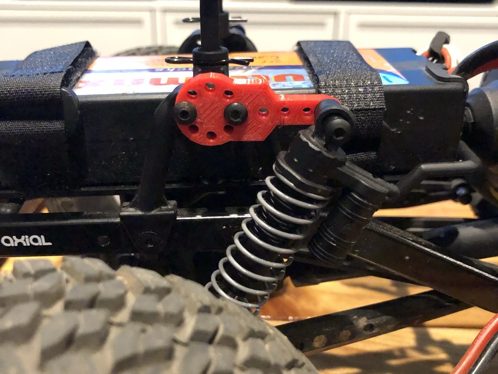 Axial Scx10 shock relocation mount