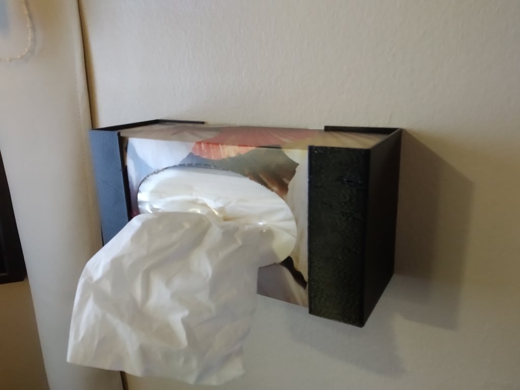 Tissue box wall mount