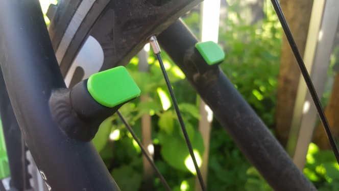 Bicycle rim brake mount covers