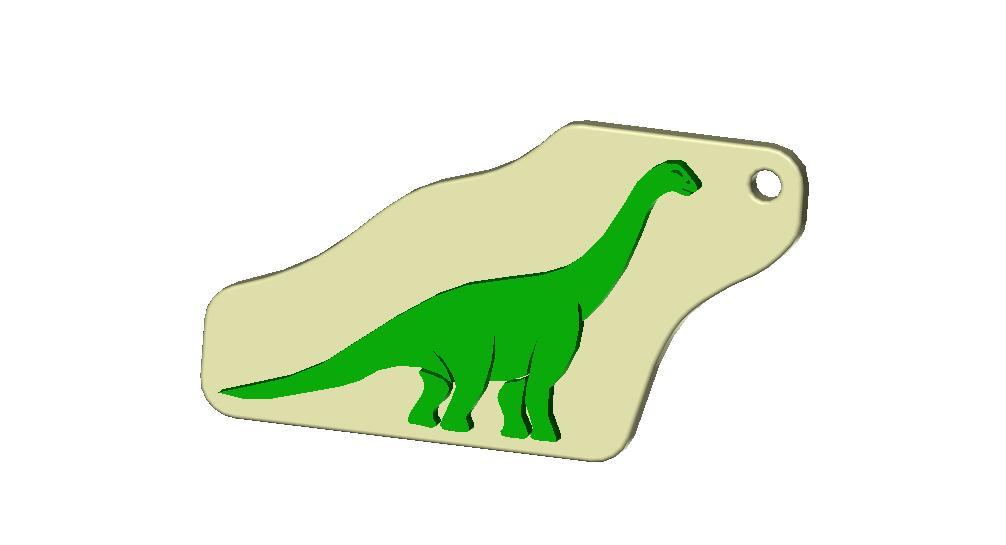 Brontosaurus keyring